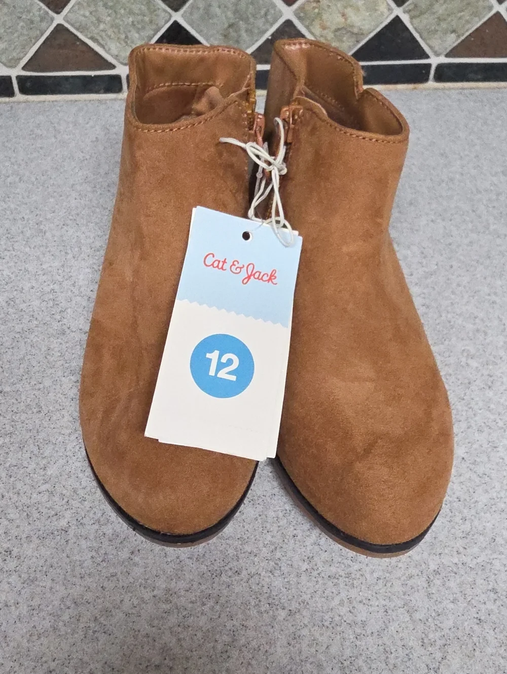 Cat & Jack Brown Suede Girls' Ankle Boots